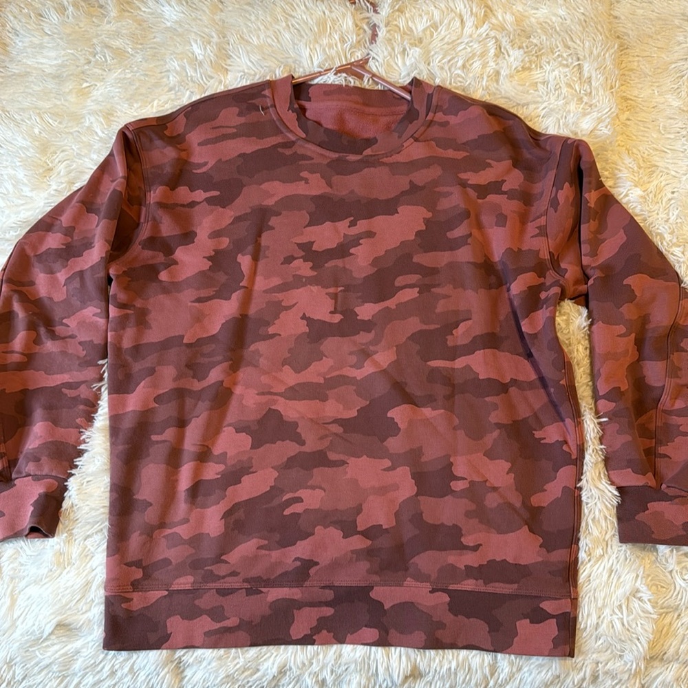 Lululemon sweatshirt pink camo